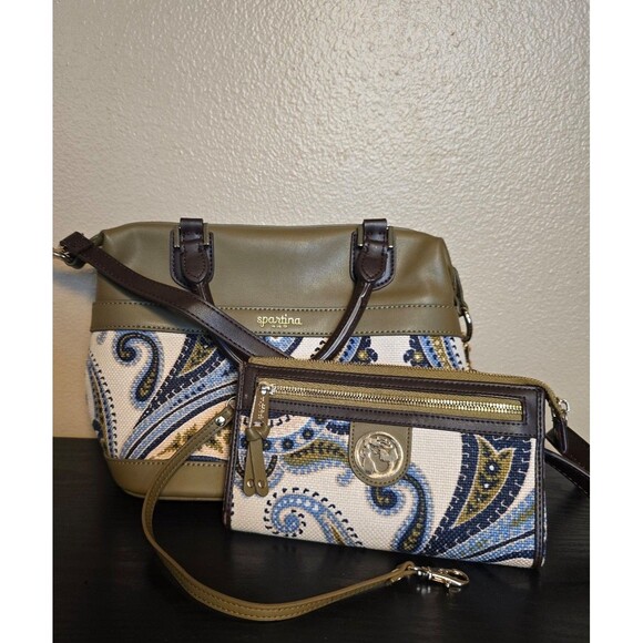 Spartina 449 purse/ crossbody with matching wallet - Picture 9 of 12